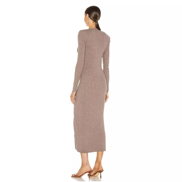 Ronny Kobo Vianne Knit Long Sleeve V-Neck Button Front Midi sweater dress size M - Picture 3 of 5